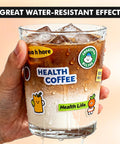 Glossy Printable Vinyl Sticker Paper Hella Easy Cut For Cutting Machines seamless stickers on iced coffee glass