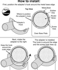Installation diagram for Router Hose Adapter For Trim Routers Fits DCW600 And DWP611 To Festool 27mm And 36mm Hoses.
