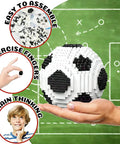 Soccer Ball Building Block Set For Adults And Teens 850 Pieces Black And White Ball Decor Model Kit STEM Educational Toy Gift