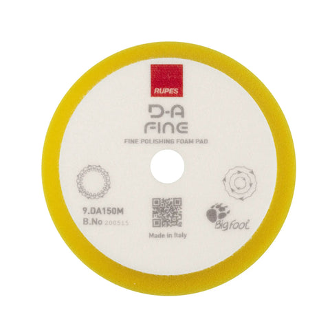Yellow Orbital Foam Polishing Pad For Car Detailing And Waxing Dual Action Polisher Pad 130 To 150mm Fine Grade Single Pad