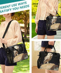 Large Insulated Lunch Bag With Owl Desert Landscape Design Portable Leakproof Soft Cooler Tote For Men Women