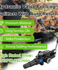Hydraulic Heavy Duty Log Splitter Valve With Joystick 1 Spool 25 GPM 3626 PSI installed and in use on log splitter