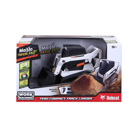 Remote Control Bobcat T590 Track Loader Toy For Realistic RC Construction Play in packaging, multicolor finish