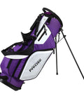 Purple stand bag for Left Handed Ladies Golf Club Set With Driver Wood Hybrid Irons Putter Graphite Shafts Three Head Covers