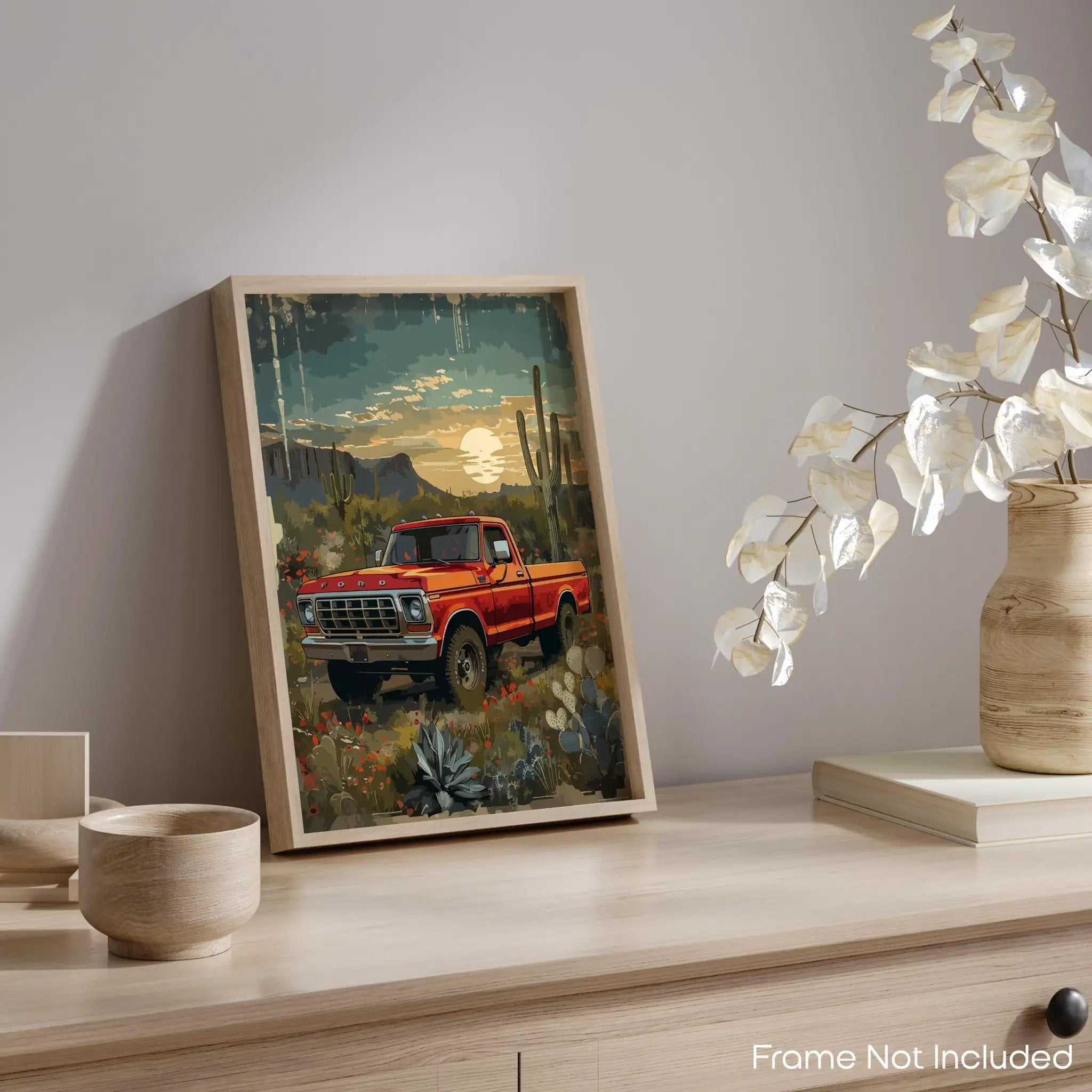Steady Vintage Truck Wall Art Print | Rustic Decor ✓