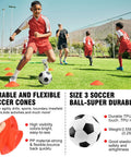 Kids playing with Portable Pop Up Soccer Goals Set For Backyard Play Two 6x4 Ft Kid Sized Goals With Ball Pump Cones And Carry Bag