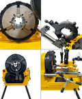 Top Shelf 220 Volt Electric Pipe Threader And Cutter Machine Featuring Kickass Bspt And Npt Die Sets for precise metal threading.