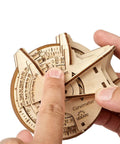 STEM Lab Math Series Curvimeter Puzzle Kit With App Unique Educational Engineering 3D Puzzles For Hands On Learning Map Measurer Toy That Lets You Measure Curved Lines, wooden curvimeter in hands