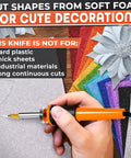 Awesome Hot Knife Plastic Cutter Tool Set With 30W Power And 55 Inch Long Cable used to cut soft foam shapes for decorations.