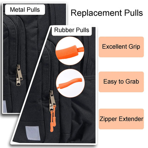 25 Pack Universal Zipper Pull Replacement Tabs for Backpacks Jackets Pants Boots Coats and Luggage No Slip Easy Grip