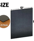 Black Plastic Sheet One Eighth Inch Thick Twelve By Twelve Inch Heavy Duty Two Pack Rigid Moldable Panel With Textured Front And Smooth Back