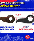 Comparison of original torsion key and new torsion key for Beefed-Up Adjustable Forged Torsion Bar Key For 2011-2019 Silverado 2500HD 3500HD And Sierra 2500HD 3500HD 8-Lug Front Suspension Level Kit For Chevy GMC Heavy-Duty Trucks