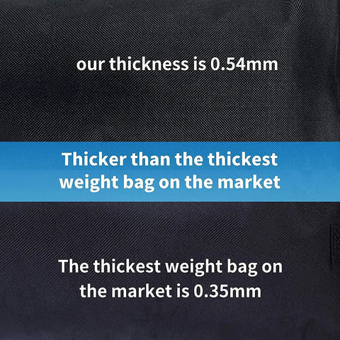Beefy Heavy Duty Canopy Weight Bags Set of 4 for Pop Up Tents showing 0.54mm fabric thickness