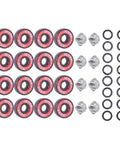 80mm Inline Skate Wheels With Bearings Spacers And Washers Durable Replacement Roller Blade Wheels For Indoor And Outdoor Skating Steel Black 8 Pack ready to roll with smooth rolling and long lasting performance