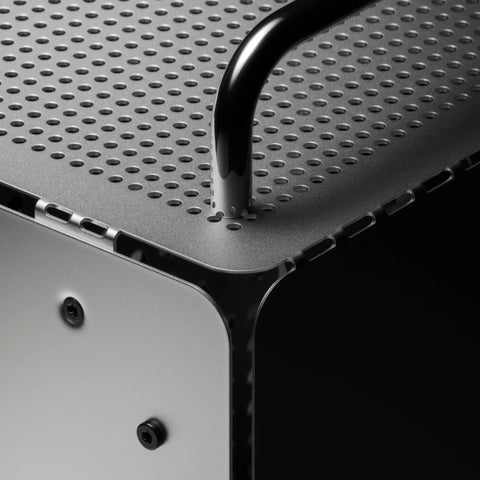 DIY Mini ITX PC Case Kit With Powder Coated Aluminum Chassis Chrome Handles Dual Slot GPU Small Form Factor Build Desk Ready