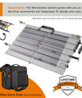 AeroTrac Foldable Laptop Tray For Tripod Mounting On The Go Video And Photography Workstation With One Quarter Twenty Threads