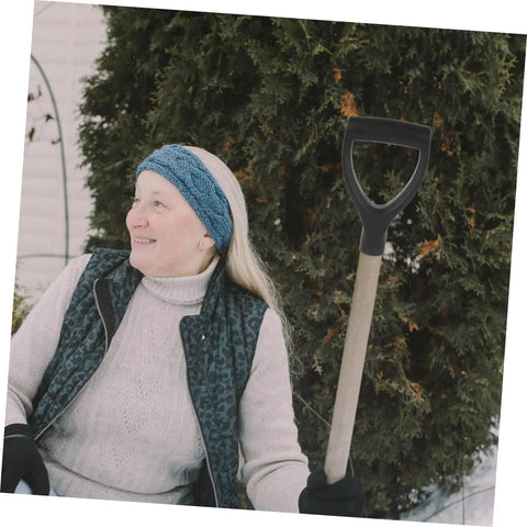 Elderly person holding shovel with Shovel Grip Handle Replacement For Gardening Heavy Duty Durable Plastic Construction Lightweight