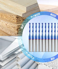 CNC Router Bits Set 1/8 Inch Shank 1/16 Inch Cutting Diameter Two Flute Upcut Flat Nose Carbide End Mills For Wood PVC MDF Hardwood 10Pcs Perfect For DIYers Carving Engraving 3D Relief And Sculpting Projects