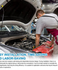 Mechanic using Split Wire Loom Master Kit Pro Grade for car cabling, hood open in garage.