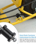 35 Roller Chain 140 Links Mini Bike Chain Tensioner Replacement For Coleman CT100U installed on yellow frame