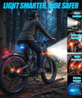 Rider on 8000W Peak Dual Motor Electric Bike For Adults With Removable 52V 30Ah Battery Up To 120 Miles And 55 MPH in forest