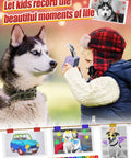Six Pack Kids Camera Paper Roll Refills For Instant Print Thermal Photo Paper 2 Inch By 23 Feet Compatible With Most Cameras Great Birthday Gift For Kids, child printing husky photo
