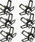 Bright LED Garage Light 6 Pack With 5 Plus 1 Deformable Panels, 160W 16000LM, Wider Coverage And Central Panel, E26 E27 Base Compatible.