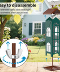 Durable Metal Wild Bird Feeder For Outdoors Hangin, Waterproof And Rustproof, Easy To Clean With Disassemble And Reassemble Design