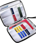 Open Lockable Fireproof Document Bag For Cash Important Papers And Valuables With Super Strong Twelve Layer Insulation.