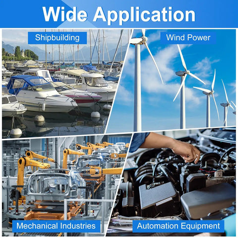 Wide application of Hella Tough M8 x 30mm Nylon Hex Bolt And Nut Kit in shipbuilding, wind power, automation, and mechanical industries.