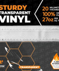 Heavy Duty 8x12 Clear Vinyl Tarp Fire Retardant 20 Mil Waterproof PVC Tarpaulin With Brass Grommets For Patio Enclosures