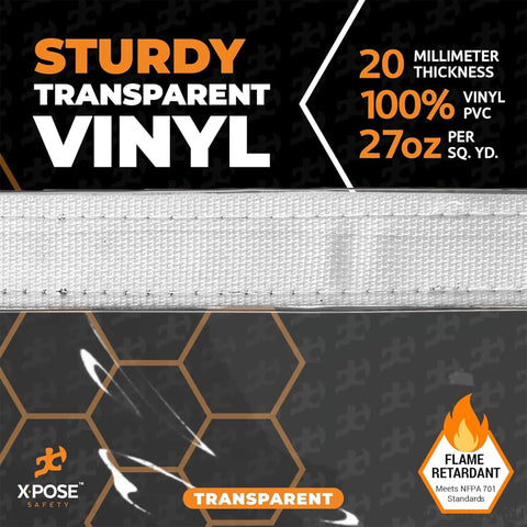 Heavy Duty 10x20 Clear Vinyl Tarp Built Tough Fire Retardant 20 Mil Waterproof PVC Tarpaulin With Brass Grommets Details