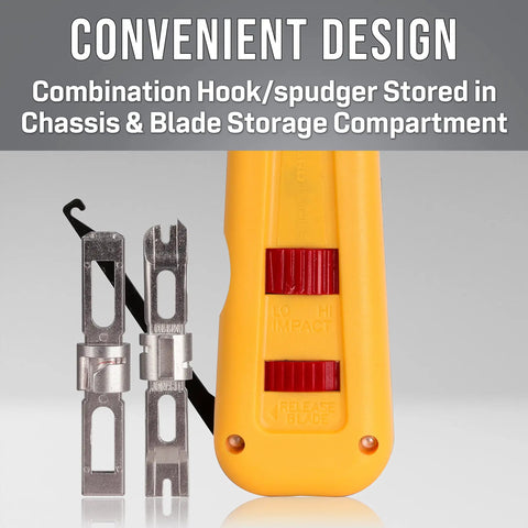 Beast Of A Punchdown Tool With 66 And 110 Blades For Punchdown Blocks And Telecom Patch Panels, ergonomic handle close-up