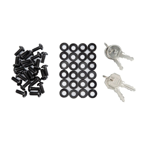 Mounting screws, washers, and keys for 6U Wall Mount Network Cabinet With Vertical Patch Panel Rack, 30-Inch Depth Server Room Enclosure