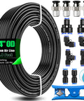 1/4 Inch Air Line Tubing Kit With 32.8 Feet PU Tube And 15 Push To Connect Fittings, Pro Grade Pneumatic Hose Set display