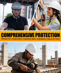 White Full Brim Hard Hat With 4 Point Adjustable Suspension OSHA Approved Work Ready Construction Helmet For Men ANSI Z89 1 Compliant worn by workers on various sites