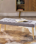16 Inch Solid Rubber Wood Table Legs With M8 Hanger Bolts A Total Game Changer For Refreshing Your Setup Sleek Tapered Shape Fits Coffee Table And End Tables No Sweat Assembly with gray upholstered bench and book.