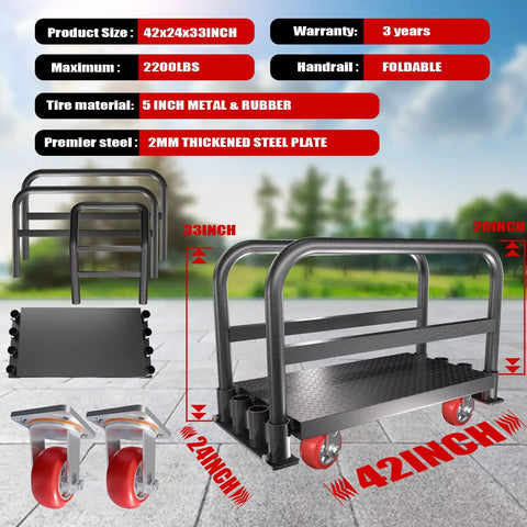 Heavy Duty Panel Hand Truck Cart Featuring Detachable Handle And Twin Rail Supports For No Sweat Drywall Hauling And Rock Solid Construction Cargo Transport