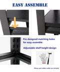 Beefy Heavy Duty Garage Shelving Unit 32 Inch Wide 3 Tier Steel Rack Holds Up To 900 Lbs Adjustable Storage Shelves for assembly detail