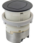 Pop Up Countertop Power Outlet With Two Tamper Resistant Sockets Surface Or Flush Mount No Sweat Install Black Finish For Kitchens Durable 15 Amp 125V Receptacle Built Tough To Handle Daily Grind, close-up view showing components.