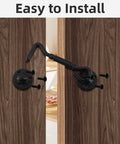 Rust-Proof Barn Door Hook And Eye Latch 4 Inch Privacy Lock Hardware for Sliding Doors installed with screws