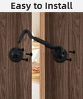 Barn Door Hook and Eye Latch for Privacy 4 Inch Gate Lock Hardware Built To Last Rustproof Cabin Hooks installed with screws on wood
