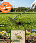 Heavy Duty Stainless Steel Weed Puller Tool For Gardens And Lawns, Deep Root Weed Remover, Hand Weeding Tool To Grab Dandelions, Crabgrass, Thistles, And More, Built Tough For Backyards, Flower Beds, And Seasonal Cleanup, used on lawn and flower beds