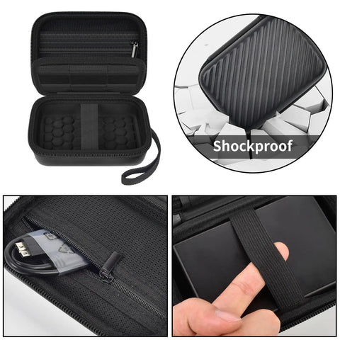 Rugged 2.5 Inch External Hard Drive Case Organizer Box Fits Seagate WD Elements Toshiba Canvio with shockproof design