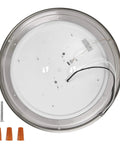 Bright As Day LED Flush Mount Ceiling Light 10 Inch Dimmable 1350lm 5000K Daylight Brushed Nickel Round Fixture back view