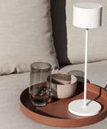 Super Sleek Portable LED Lamp In Warm Gray, Farol Mobile Light, Perfect For Home Or Desk, Battery Powered And Easy To Move