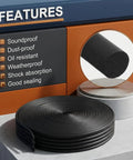 Kickass 6mm Round Epdm Rubber Tubing For Weather Stripping 24.6 Feet Black Closed Cell Foam Seal Strip displayed on a table.