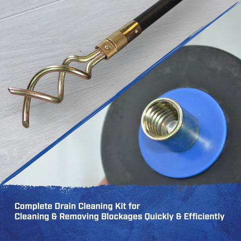 Heavy Duty Drain Cleaning Rods 9 Meters Long With Ten Flexible Interlocking Tubes Rust Proof Brass Couplings And A Spiral Auger Attachment close-up of spiral auger tool and connection.