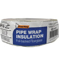Foil Backed Fiberglass Pipe Wrap 3 Inch By 1 Inch By 25 Feet Durable And Easy To Install Heat Resistant Insulation For Piping