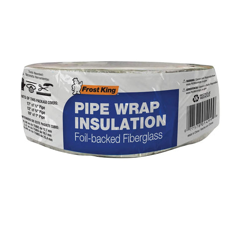 Foil Backed Fiberglass Pipe Wrap 3 Inch By 1 Inch By 25 Feet Durable And Easy To Install Heat Resistant Insulation For Piping
